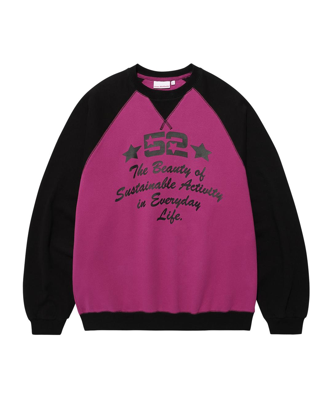 LOGO TYPO RAGLAN SWEATSHIRT PINK(AM2EFUM442A)