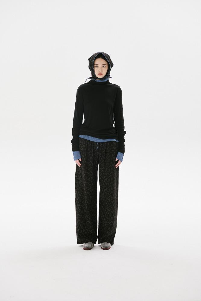 Let flower lounge pants_Black