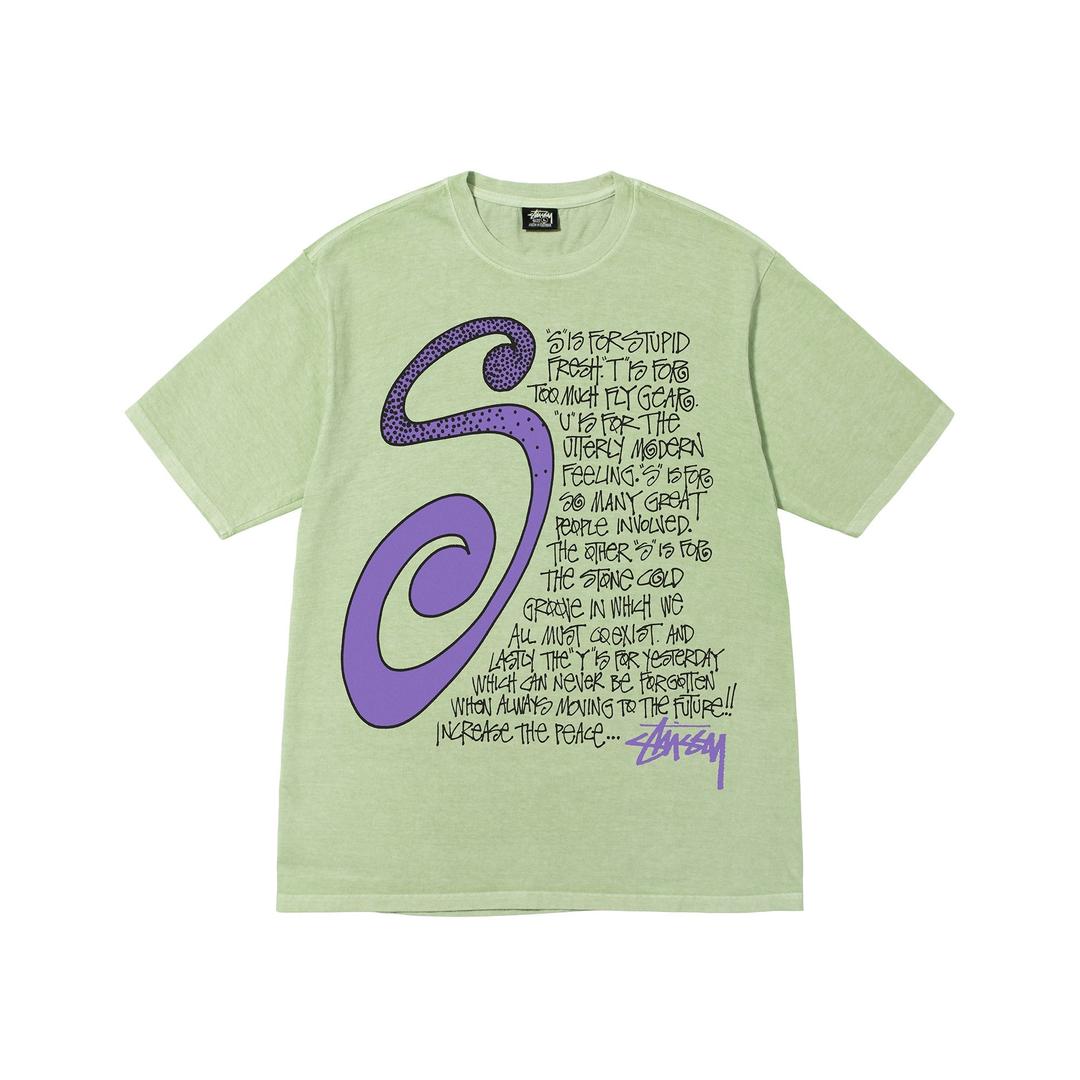 S TALK PIGMENT DYED TEE - Sage / S