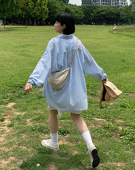 바온 [9만장돌파][컬러추가][BAON] 로블리 스트라이프 시어서커 린넨 썸머 셔츠 (5color)