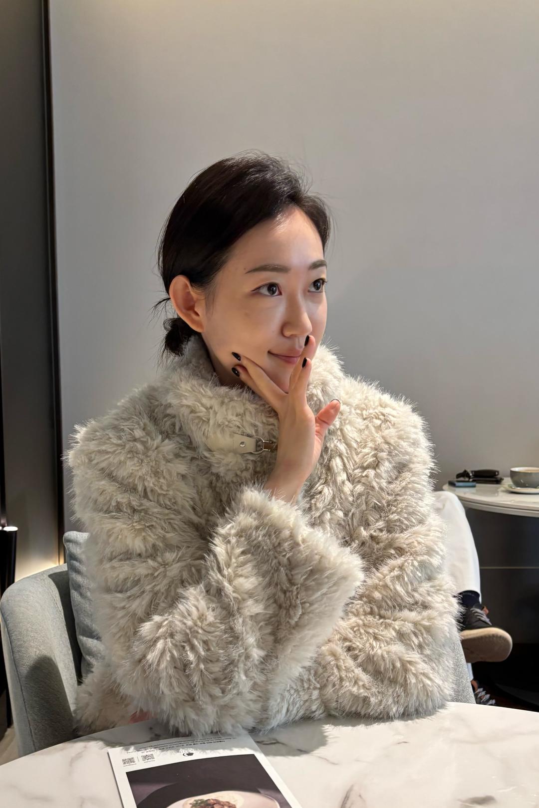 [제작] [New] High Neck Fur Jacket (당일 발송)