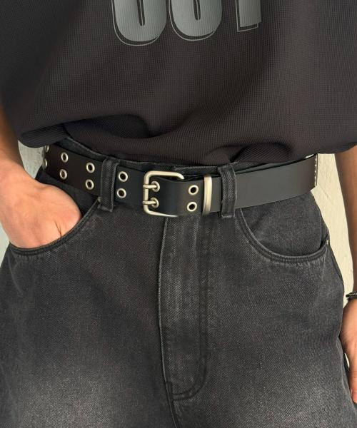 Half Eyelet Belt (Black)