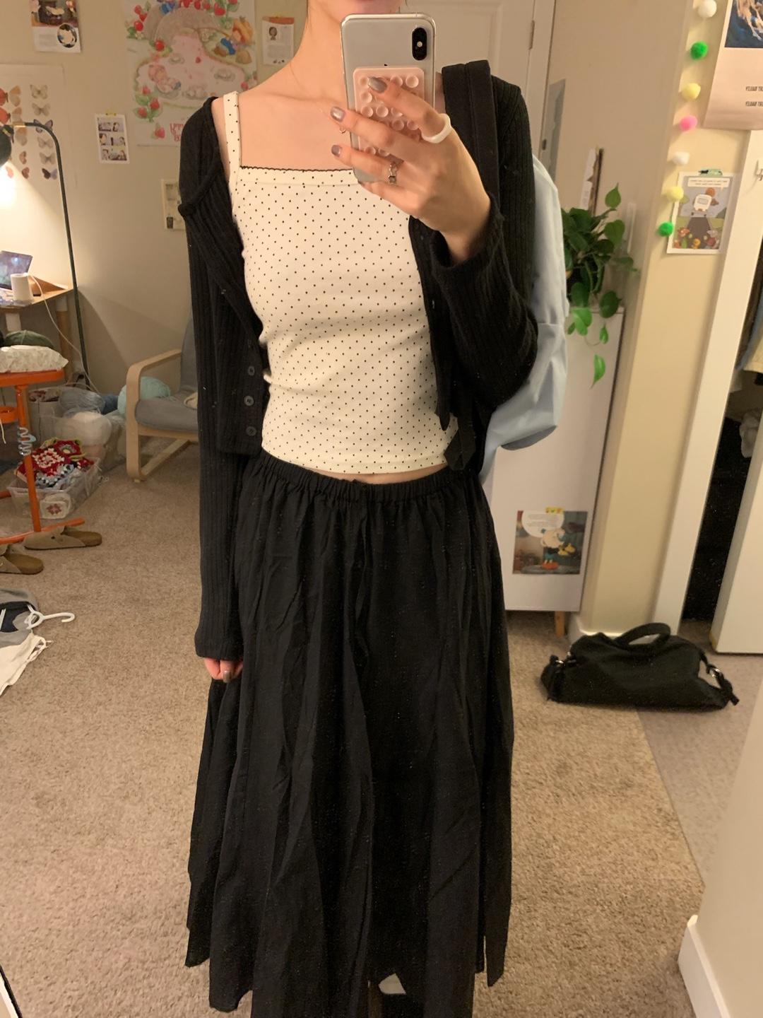 polka-dot sleeveless