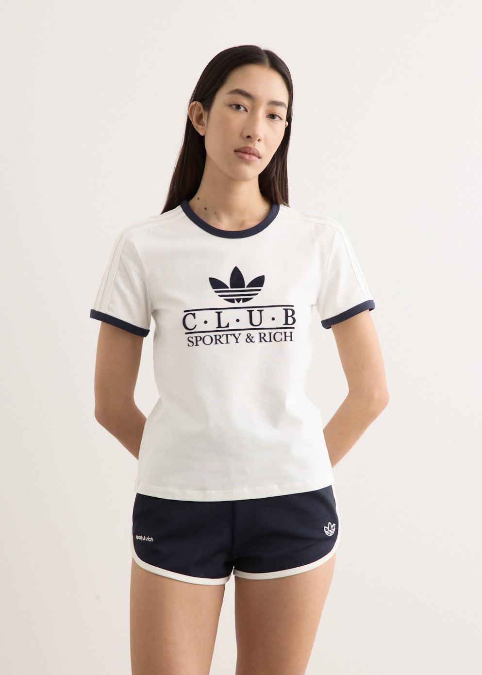 x Sporty & Rich T-Shirt - core white/night navy / M