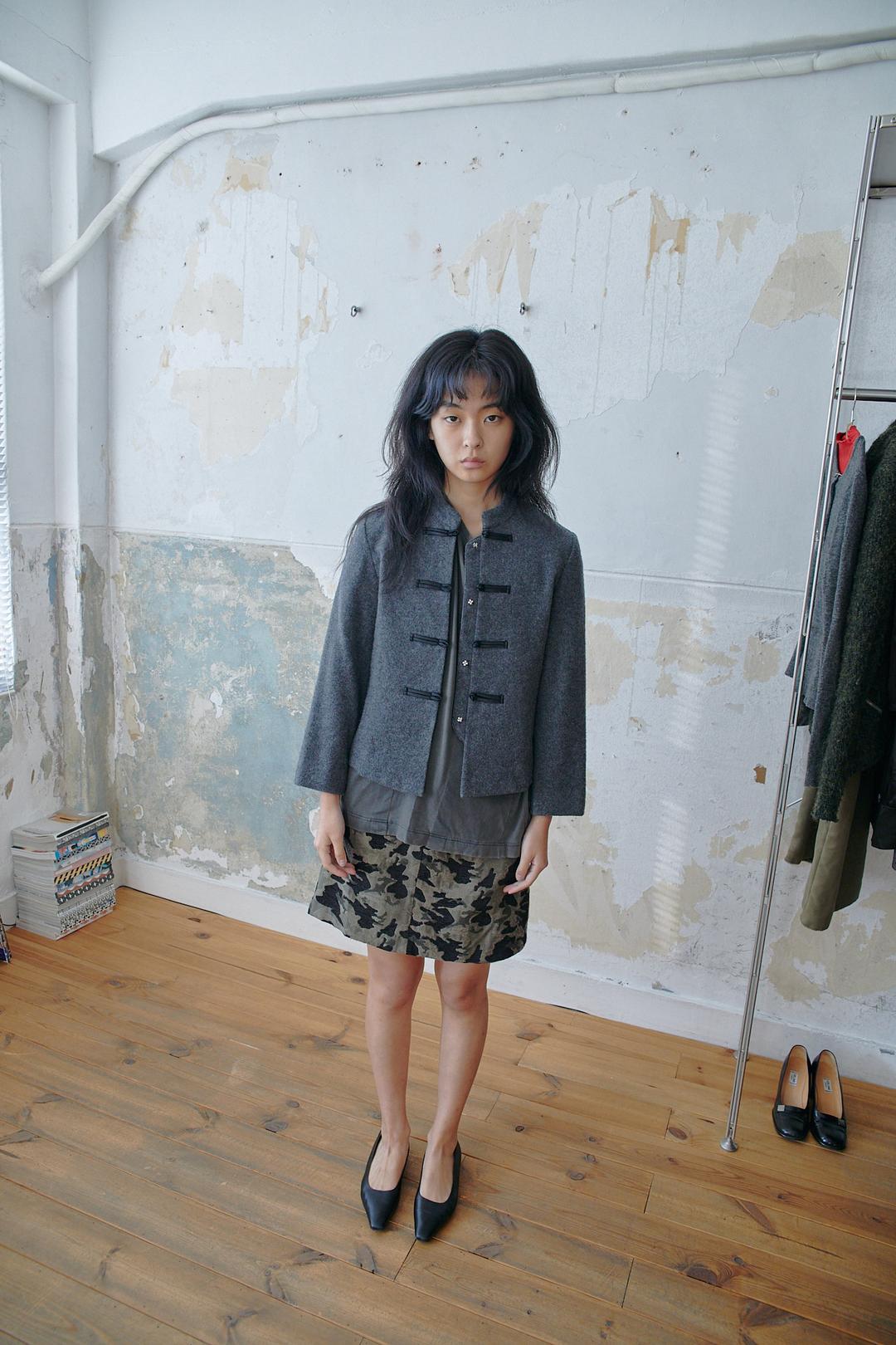 Vintage Mandarin Collar Jacket