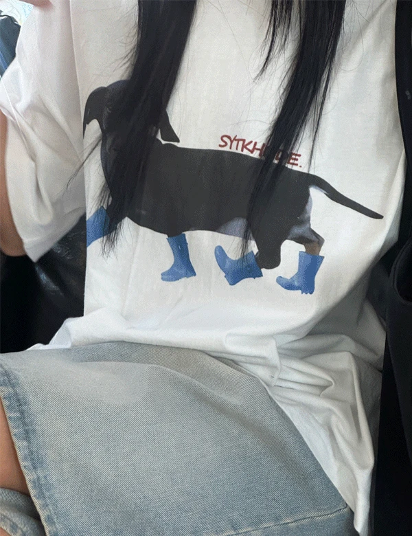 닥스훈트 반팔 티셔츠