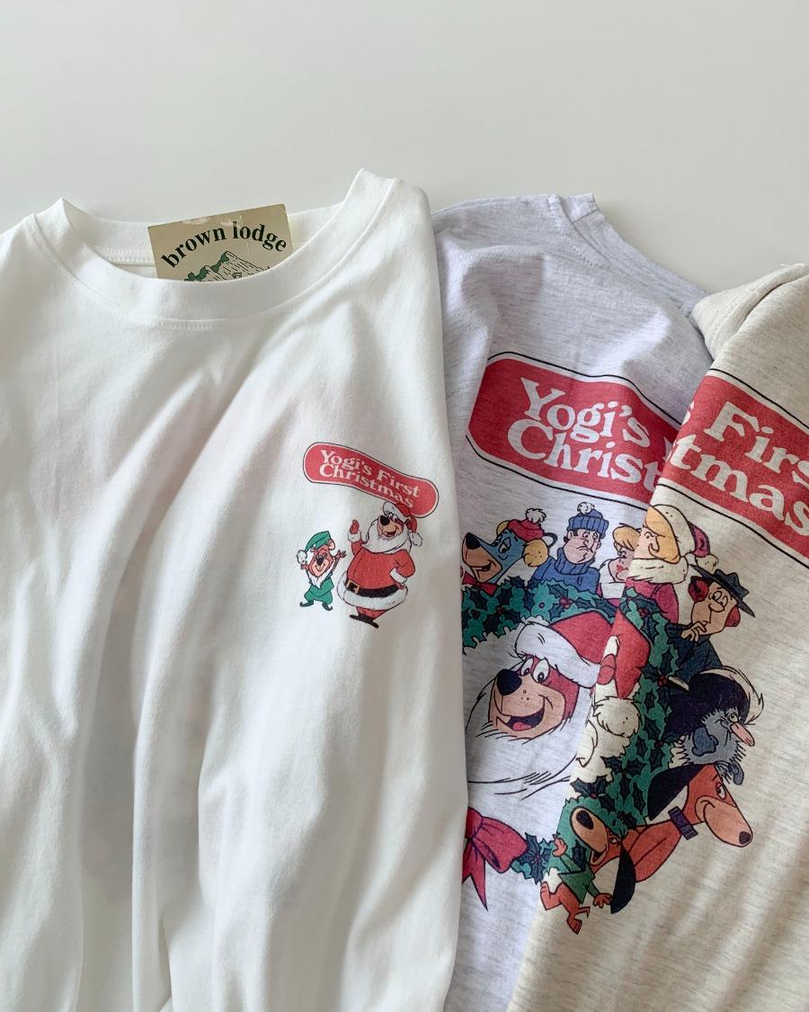 yo 요기's 크리스마스 백프린팅 하프 티셔츠