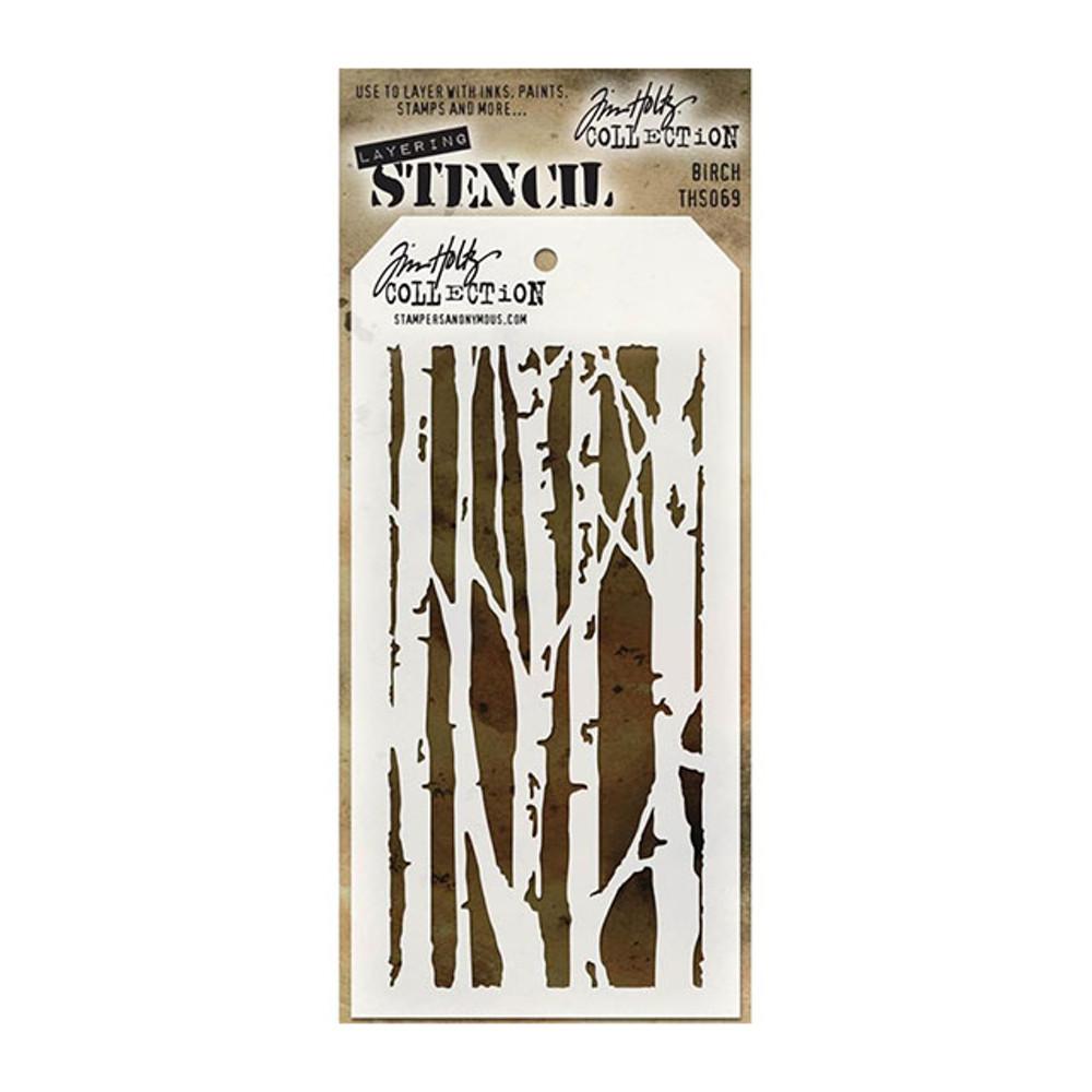 TIM HOLTZ LAYERED STENCIL THS069 Brich 벌치 / 스텐실 도안