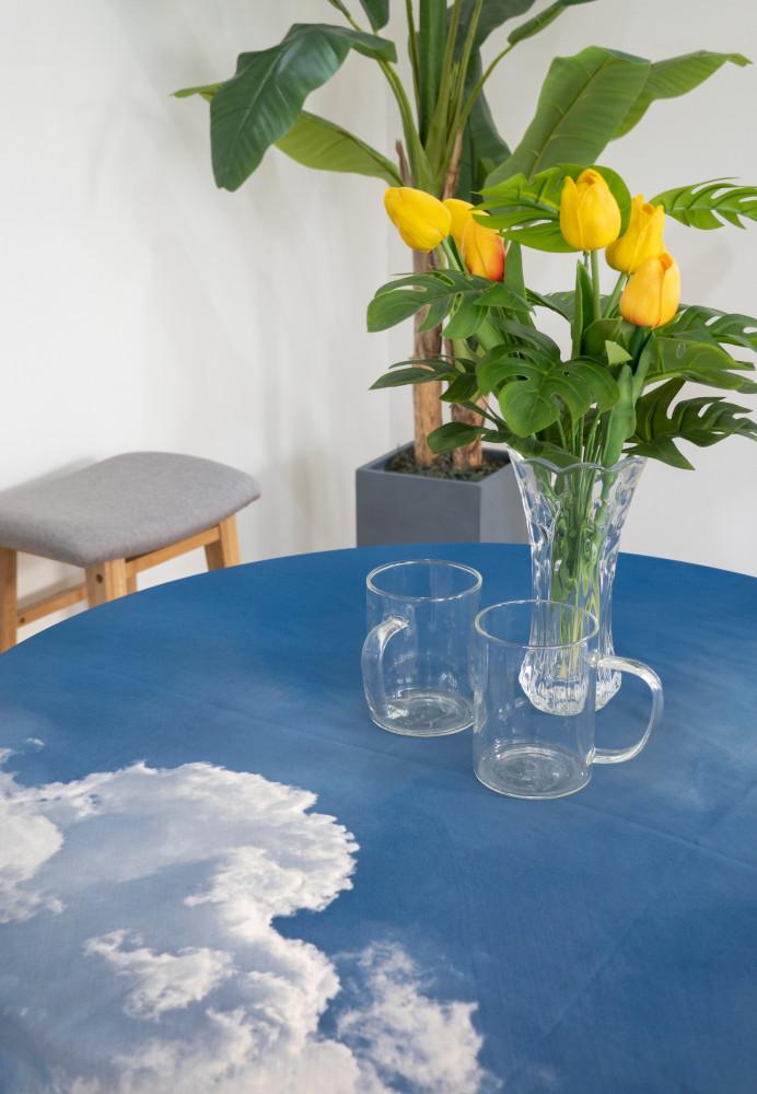 언제나 맑은 쉬폰/새틴 패브릭포스터 홈카페 홈오피스 인테리어 제품촬영 소품