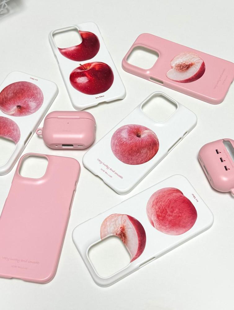 수심 Peach Mood Case 피치 무드 복숭아 아이폰 갤럭시 케이스 맥세이프 미니 카드 : 수심
