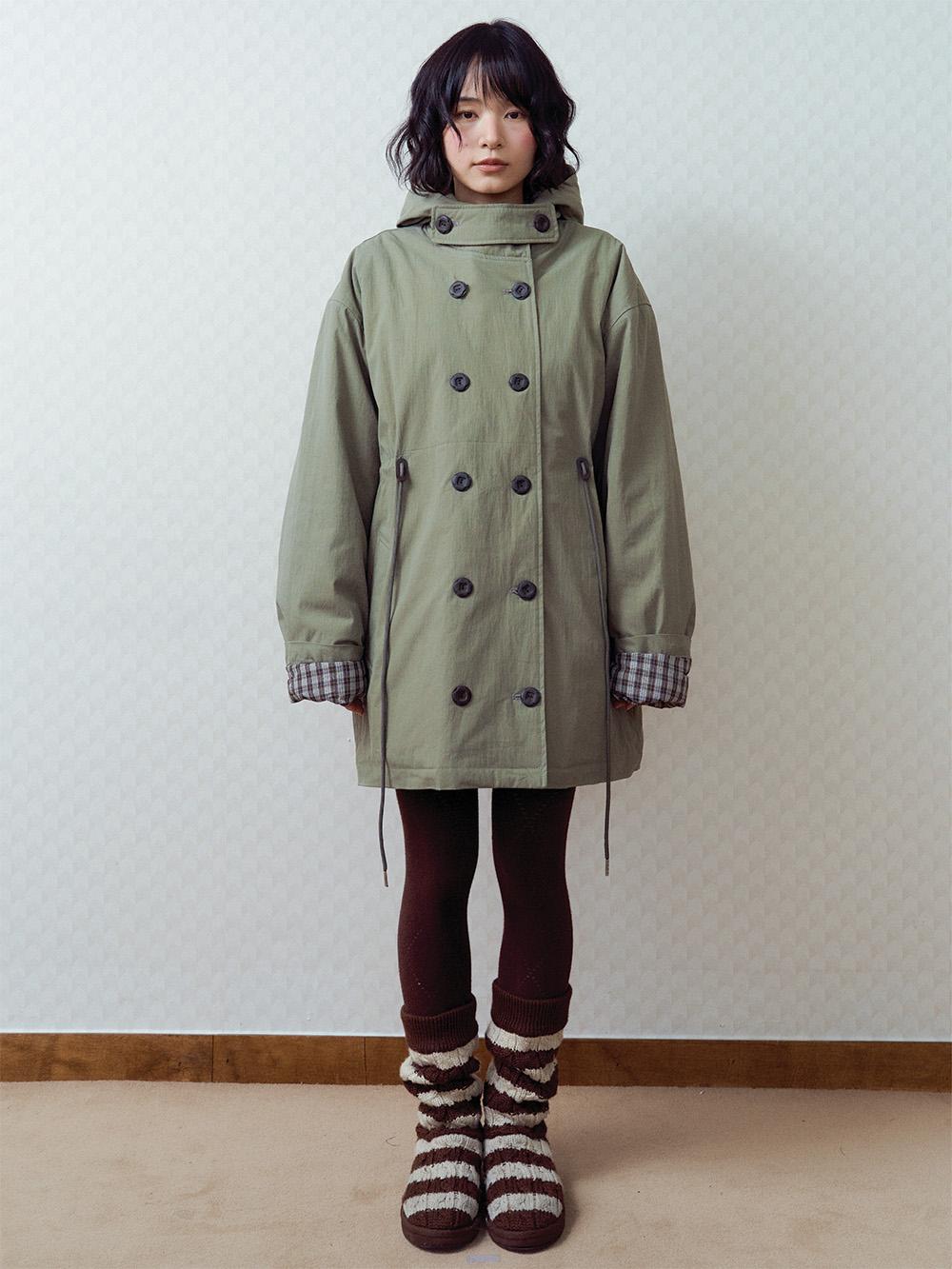 [1월 15일 이후 순차출고]CLOBUTTON PADDING JACKET, KHAKI