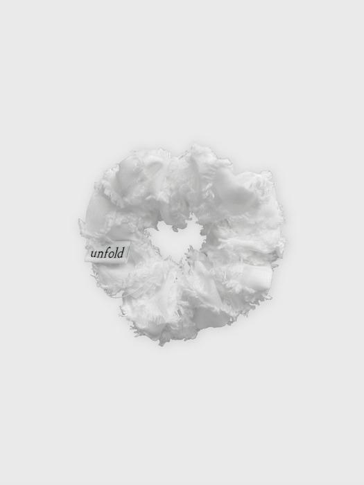 Snowflake Scrunchie_White