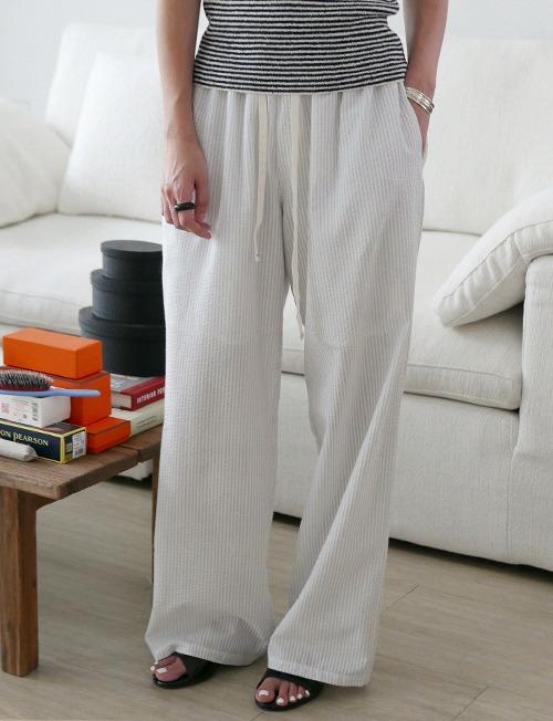 Edit seersucker pants [2colors]