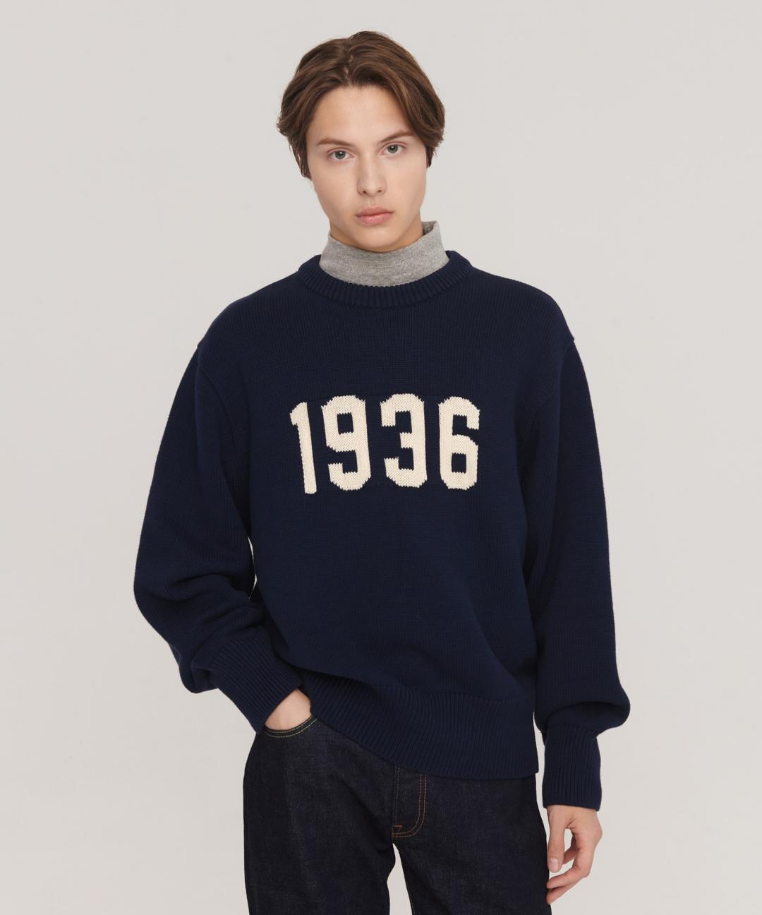 1936 CREW NECK KNIT_NAVY