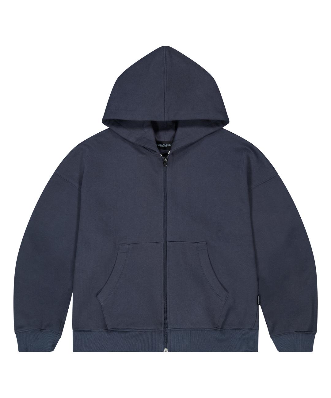Wings Hood Zip-Up (Navy)