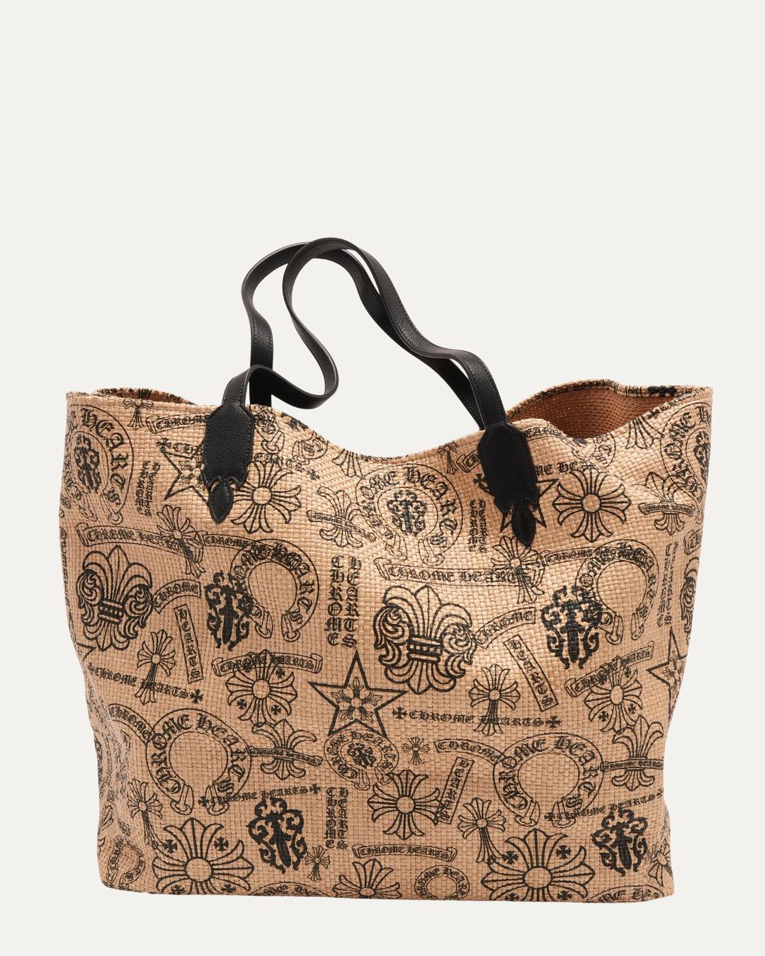 Large Straw Beach Bag - OS / Tan