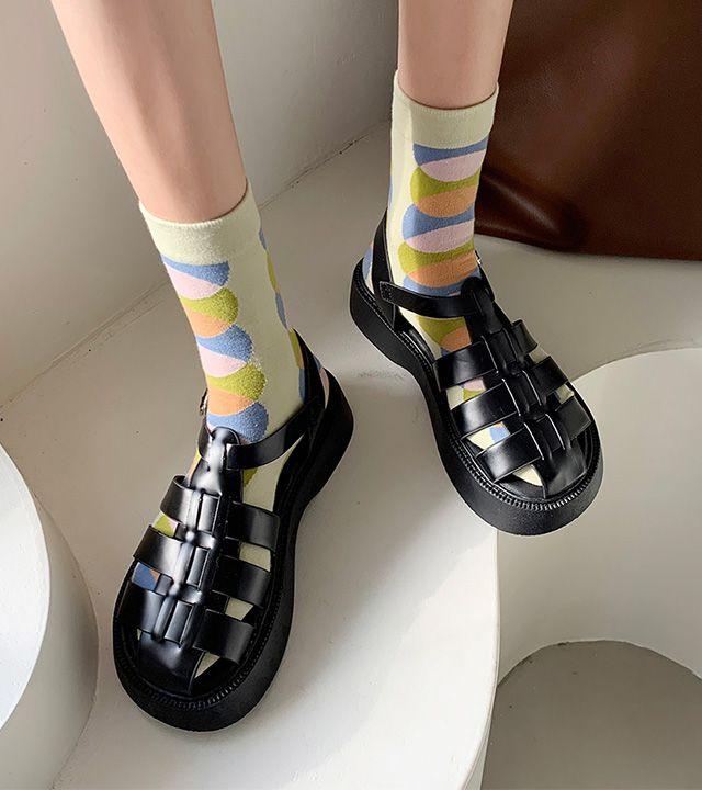 ♥당일발송♥ 발편한 키높이 통굽 플랫폼 샌들 꼬임 쿠션 발목스트랩 스포츠 여자여름샌들 아테네