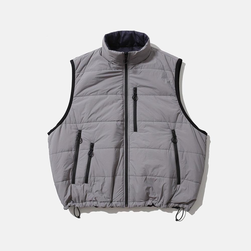 [AW25] REVERSIBLE PUFF VEST / CLOUD GRAY/NAVY
