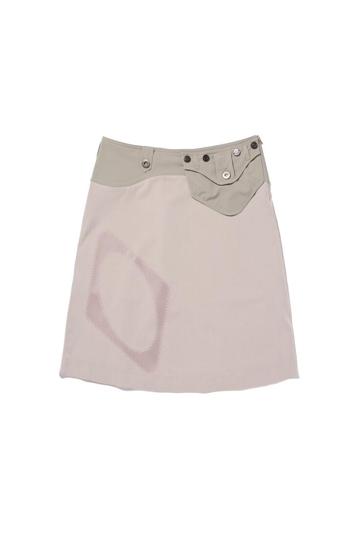 POCKET BAG FLARED SKIRT (PINK BEIGE)