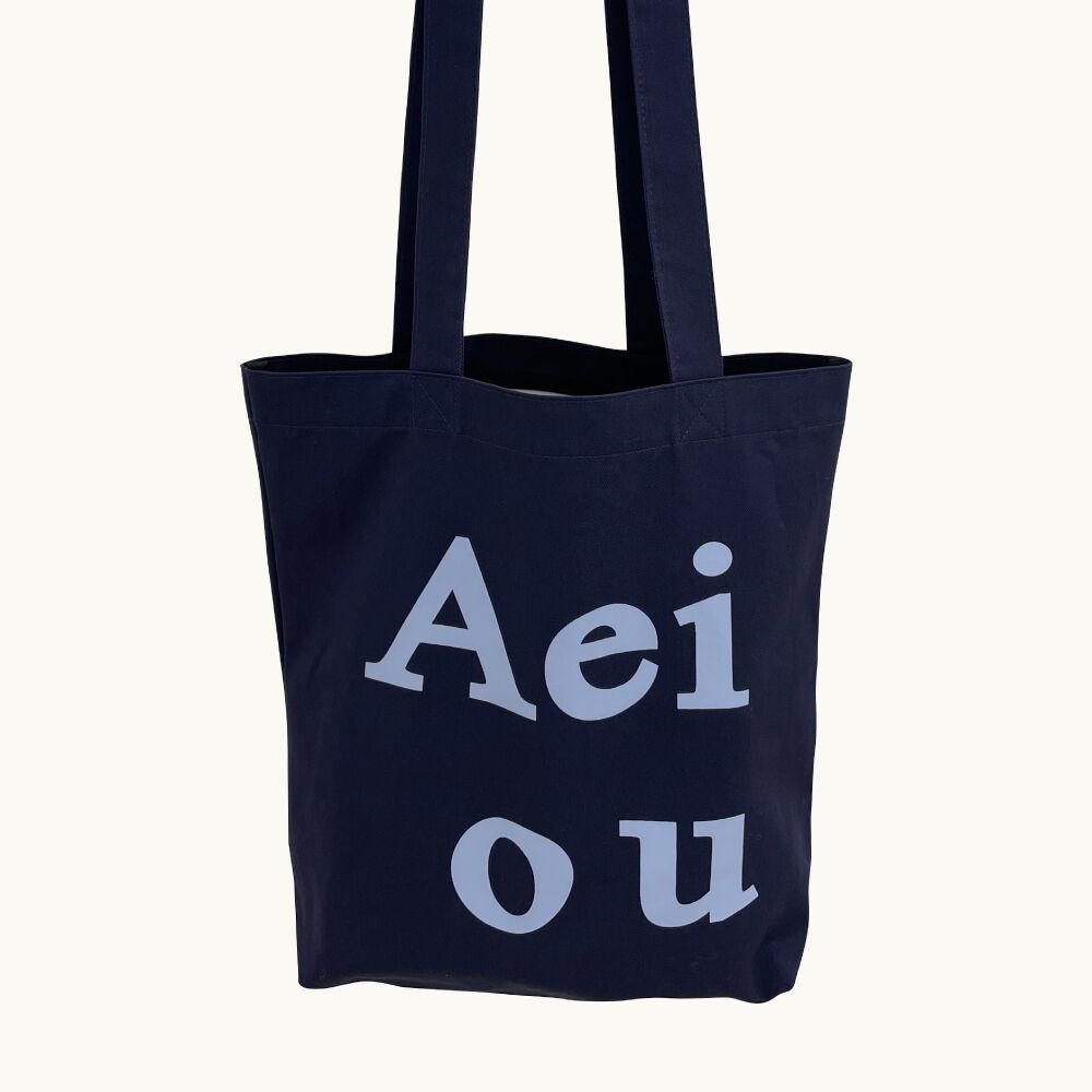 Aeiou Logo Bag (Cotton 100%) Deep Blue