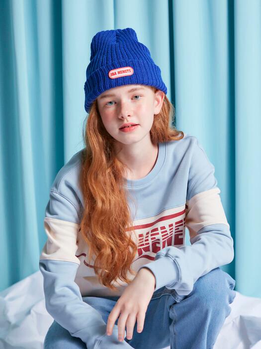 NENETS LOGO BEANIE 로고 니트 햇- 블루 비니