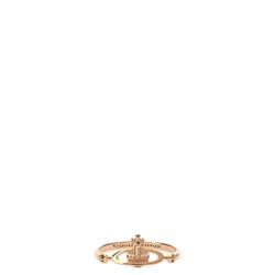 VIVIENNE WESTWOOD 6404001101G002SMG002 Vendome Faded Gold Colored Ring with Orb Logo on th