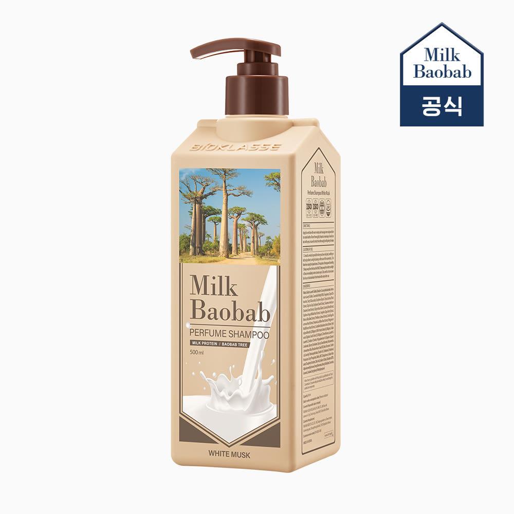 밀크바오밥 퍼퓸 샴푸 화이트머스크, 500ml, 1개