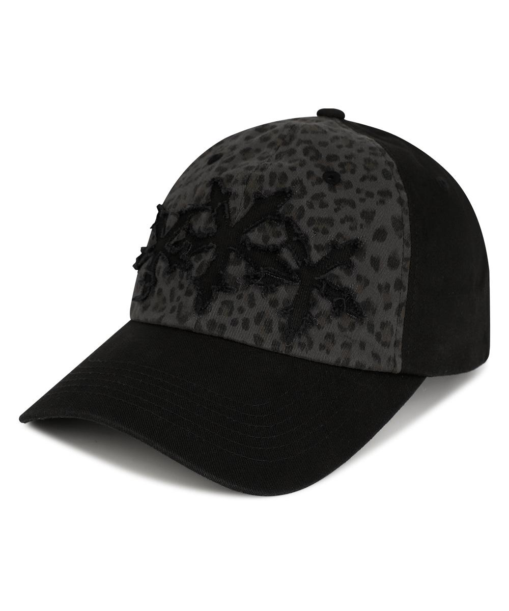 LEOPARD CROSS STAR CAP[CHARCOAL]