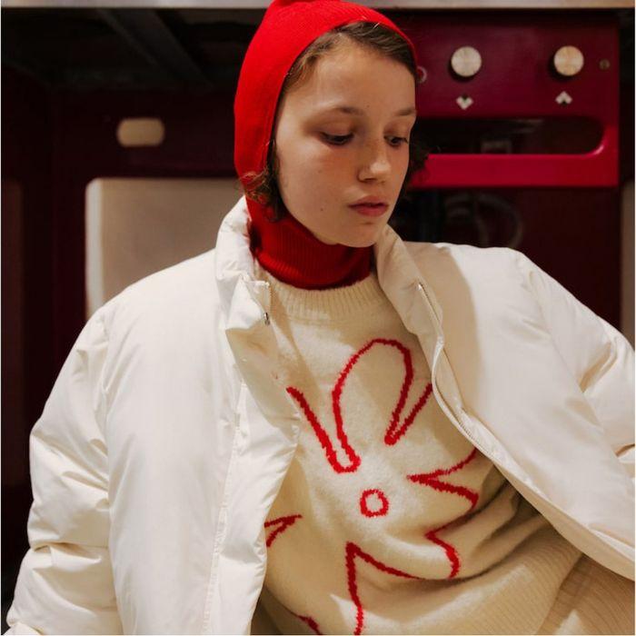 Duck Down Short Puffer  Ivory (WE4X38T910)