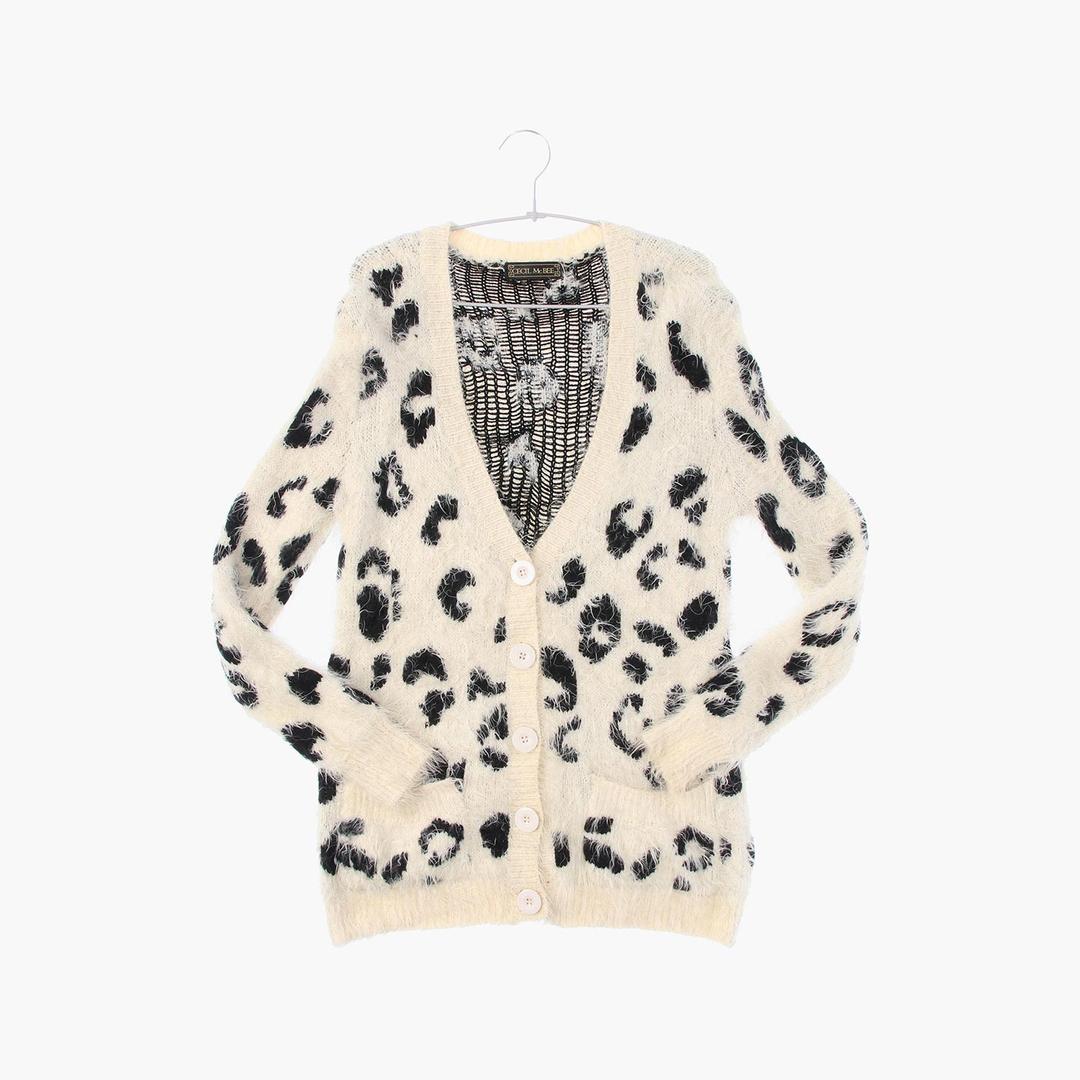 세실 맥 비 아크릴 가디건 패턴 니트/스웨터 여자 FREE