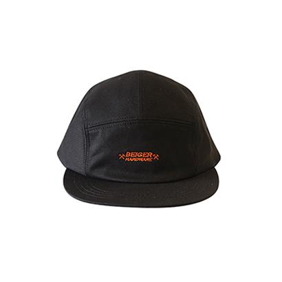Beiger five panel logo camp cap_black