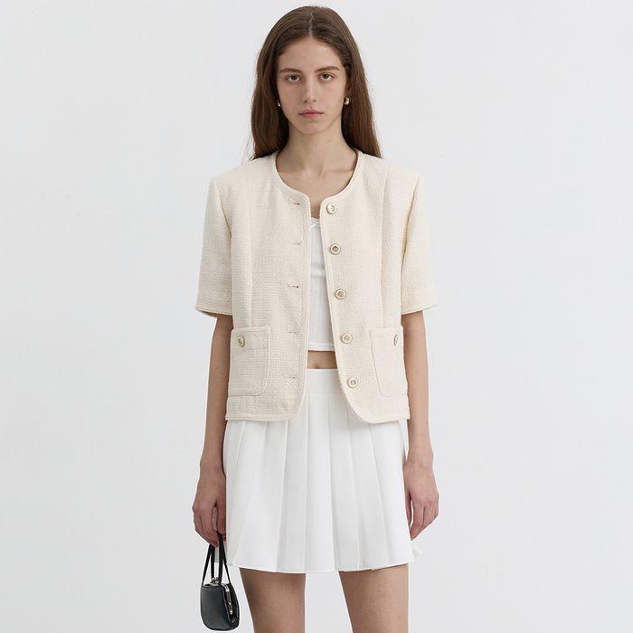 SUMMER TWEED JACKET IVORY_UDJA5B223CR