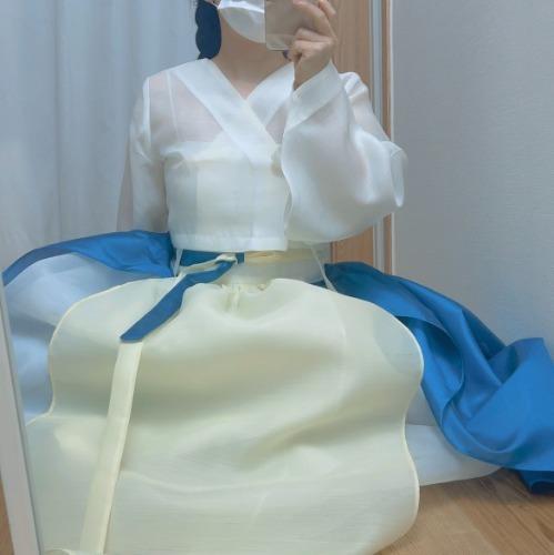 파스텔 연노랑  + 진주 청록파 조합