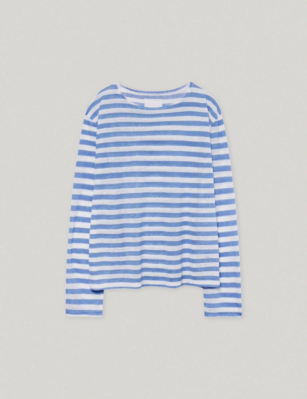 Ease Stripe Tee_SkyBlue