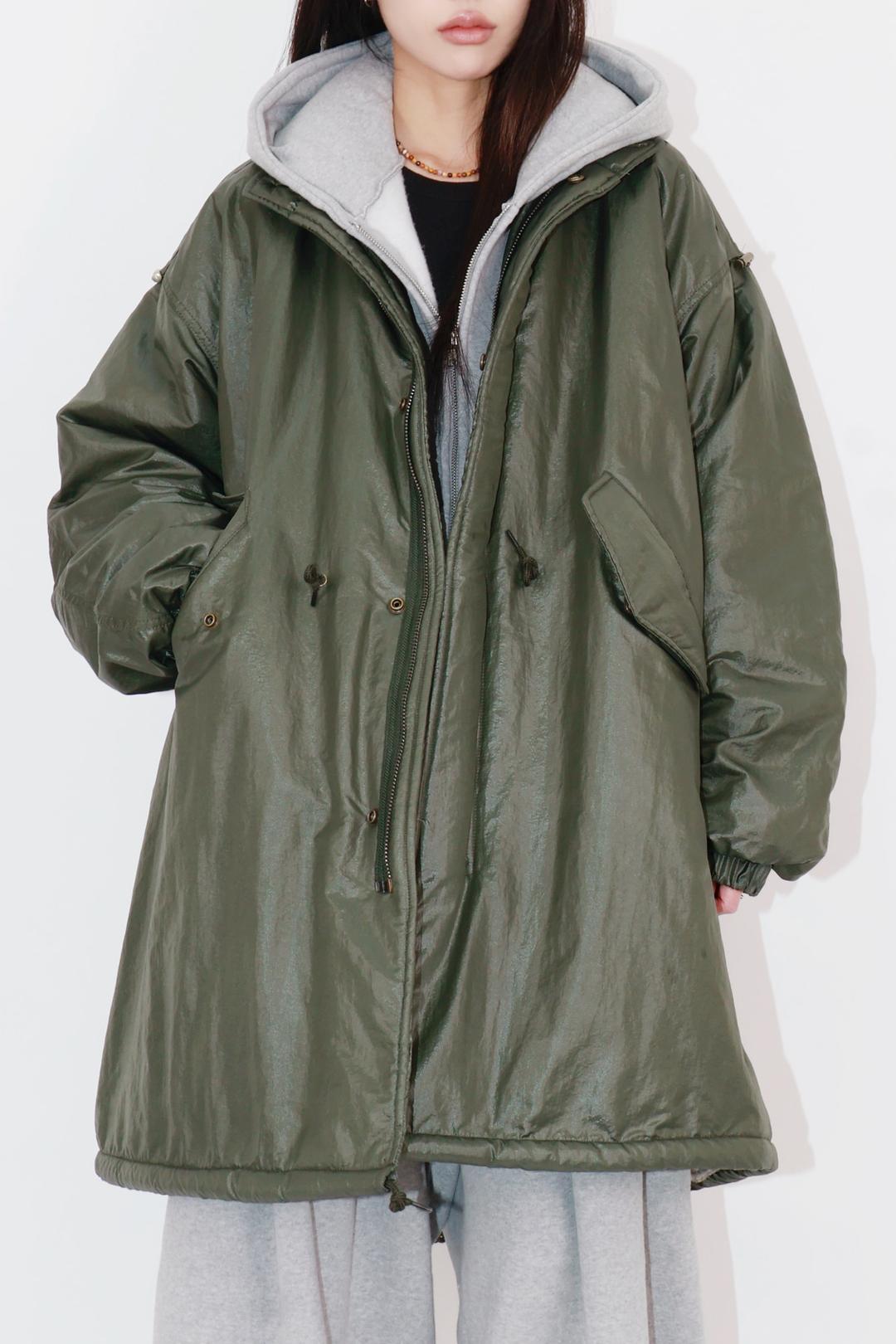 코팅 스트링 양털 개파카