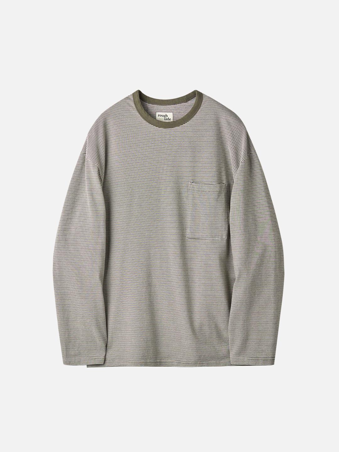 Pin Stripe Long Sleeve Olive (Flagship Store Exclusive)