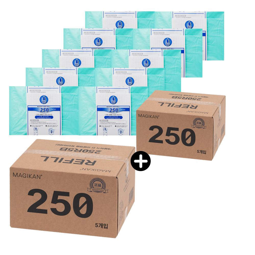 [행사 50%] 매직캔 휴지통 타원형 스텔라 히포 21L용 리필 250R5B+250R5B