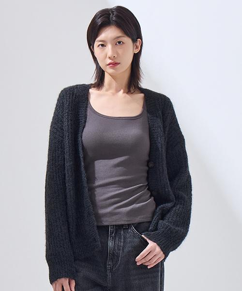 탑텐 여성 커스터드얀 브이넥 가디건_MSF4EC2924