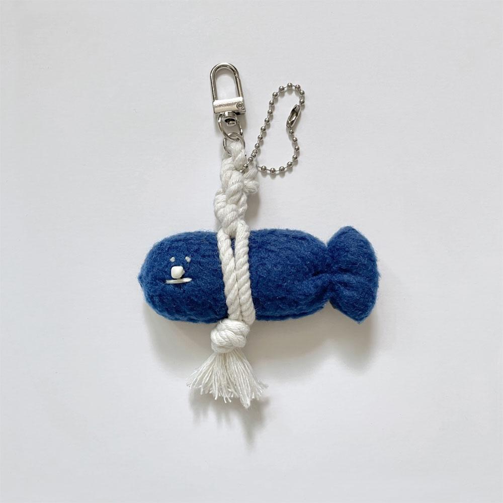 액막이 명태 북어 비숑 인형 키링_블루(Blue)