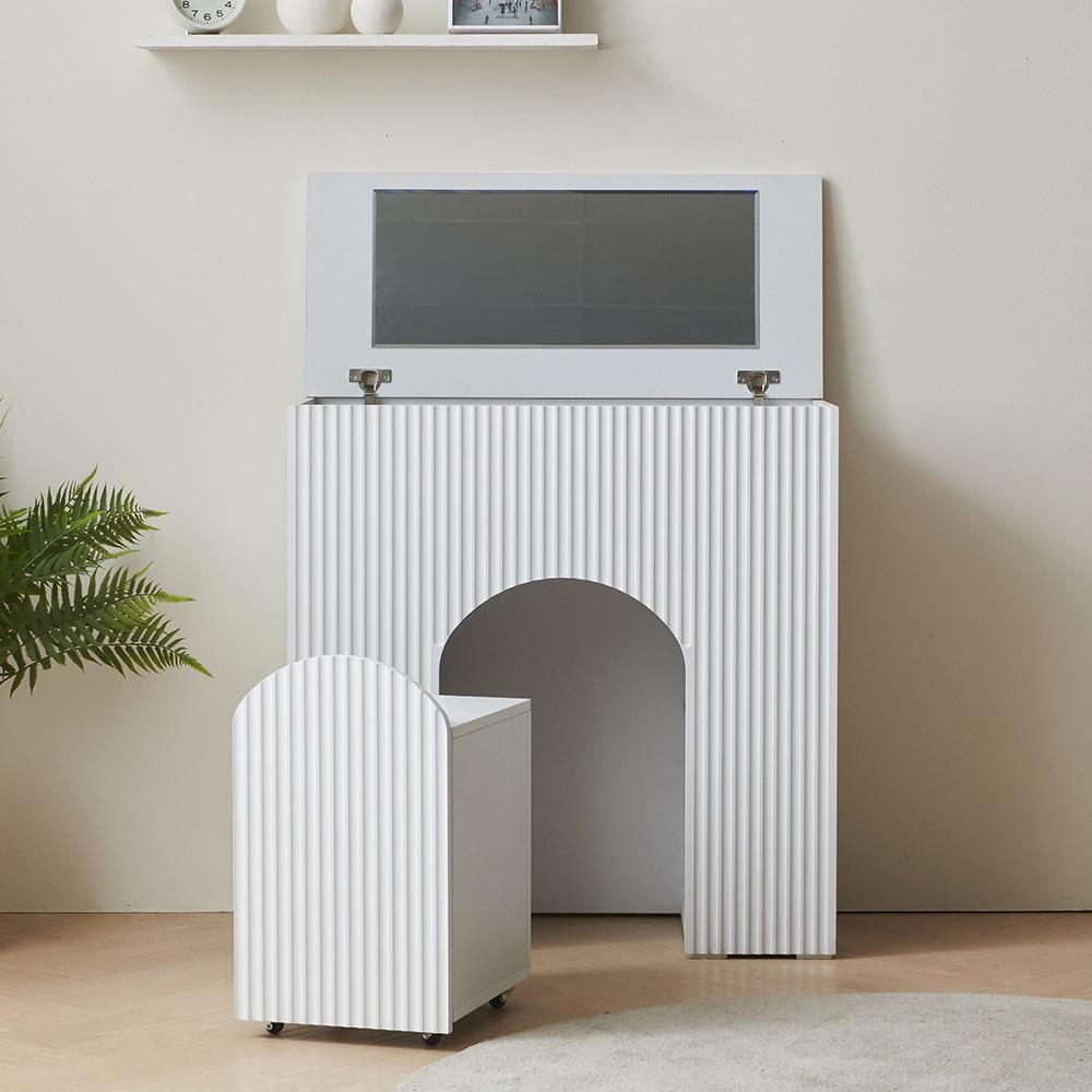 클로버 벽난로 콘솔화장대