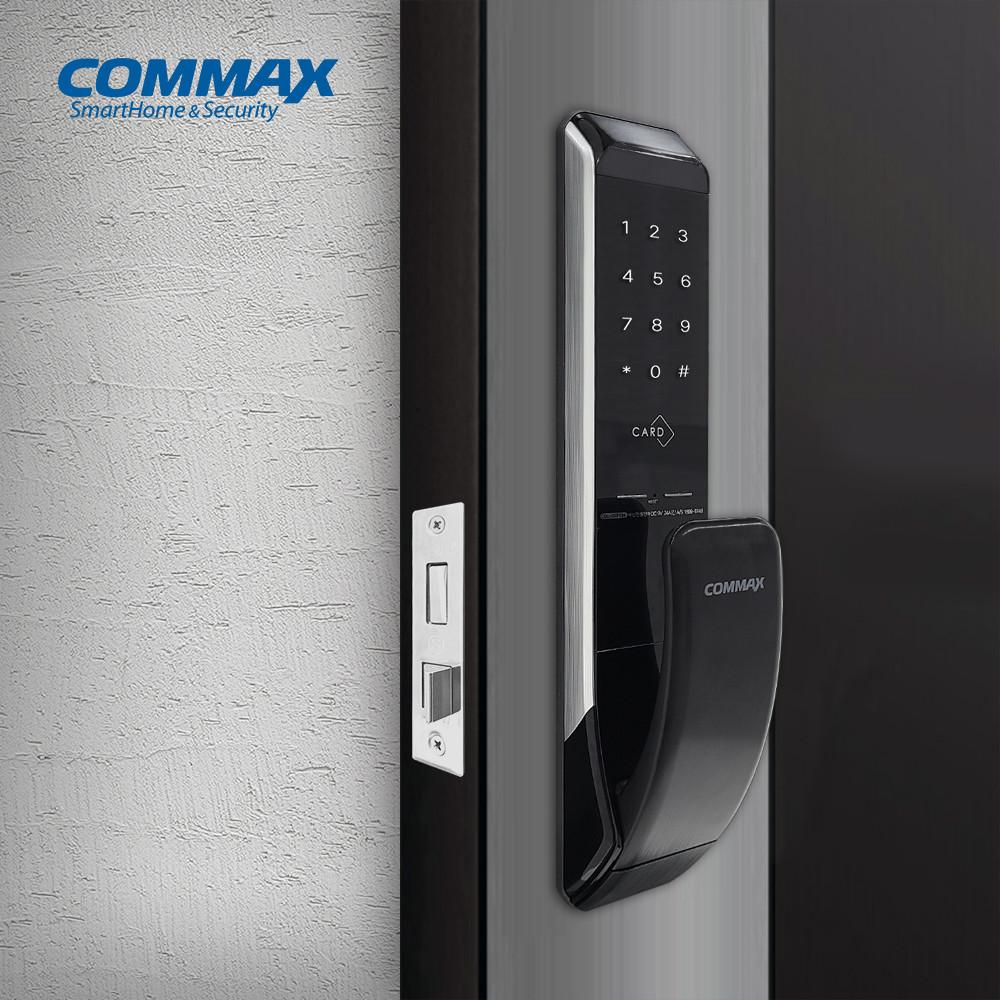 코맥스 푸시풀 디지털도어락 현관문도어락 현관도어락 번호키 설치 205P