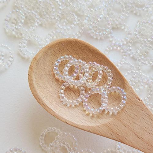 AB투명 진주링 (약50개)