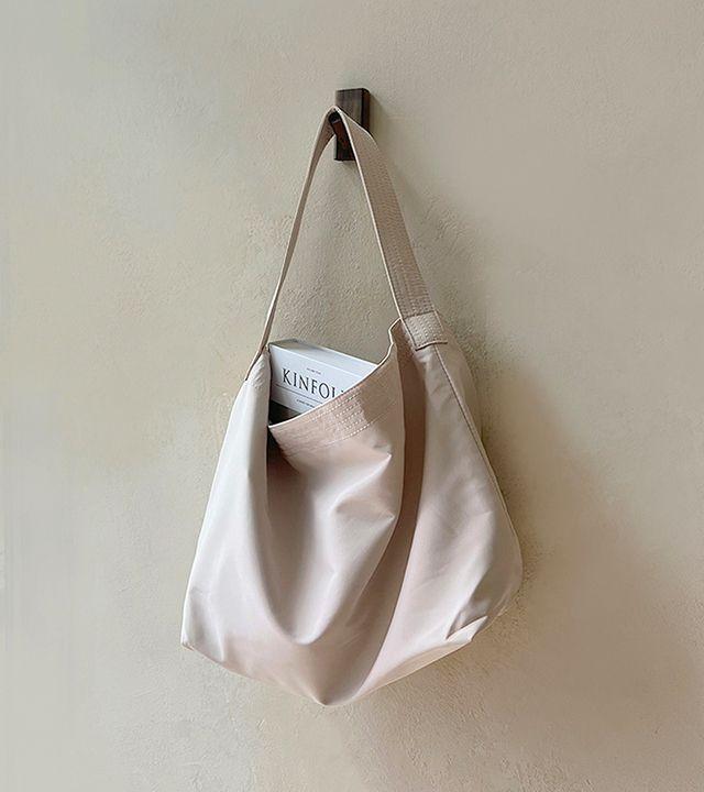 원드롭 코튼 무지 보부상 가방 빅 숄더백 캔버스 에코백 (6color)