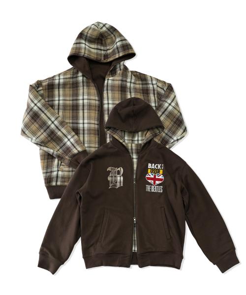 [비틀즈] 체키 리버시블 후드 점퍼(브라운)