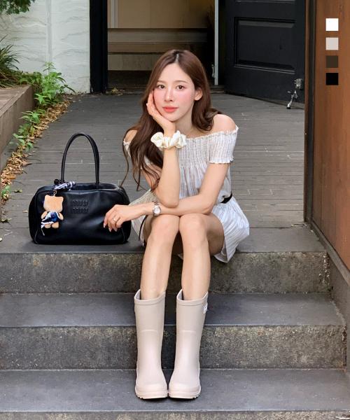 [천연고무]클래식 미드 레인부츠 - 4color