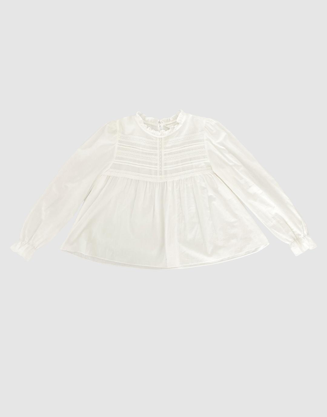 [오브유이] 치크 프릴 블라우스