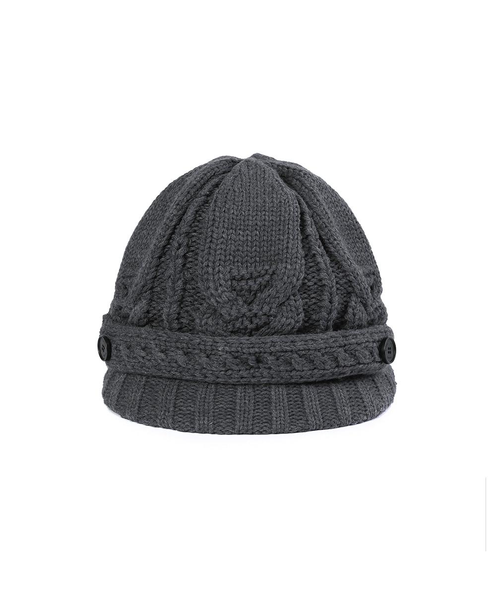 Cable knit beret GREY