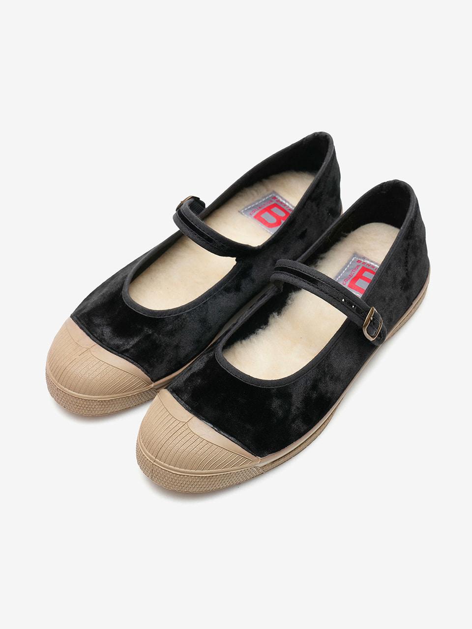 [23FW] VELVET MARY JANE - CHARCOAL