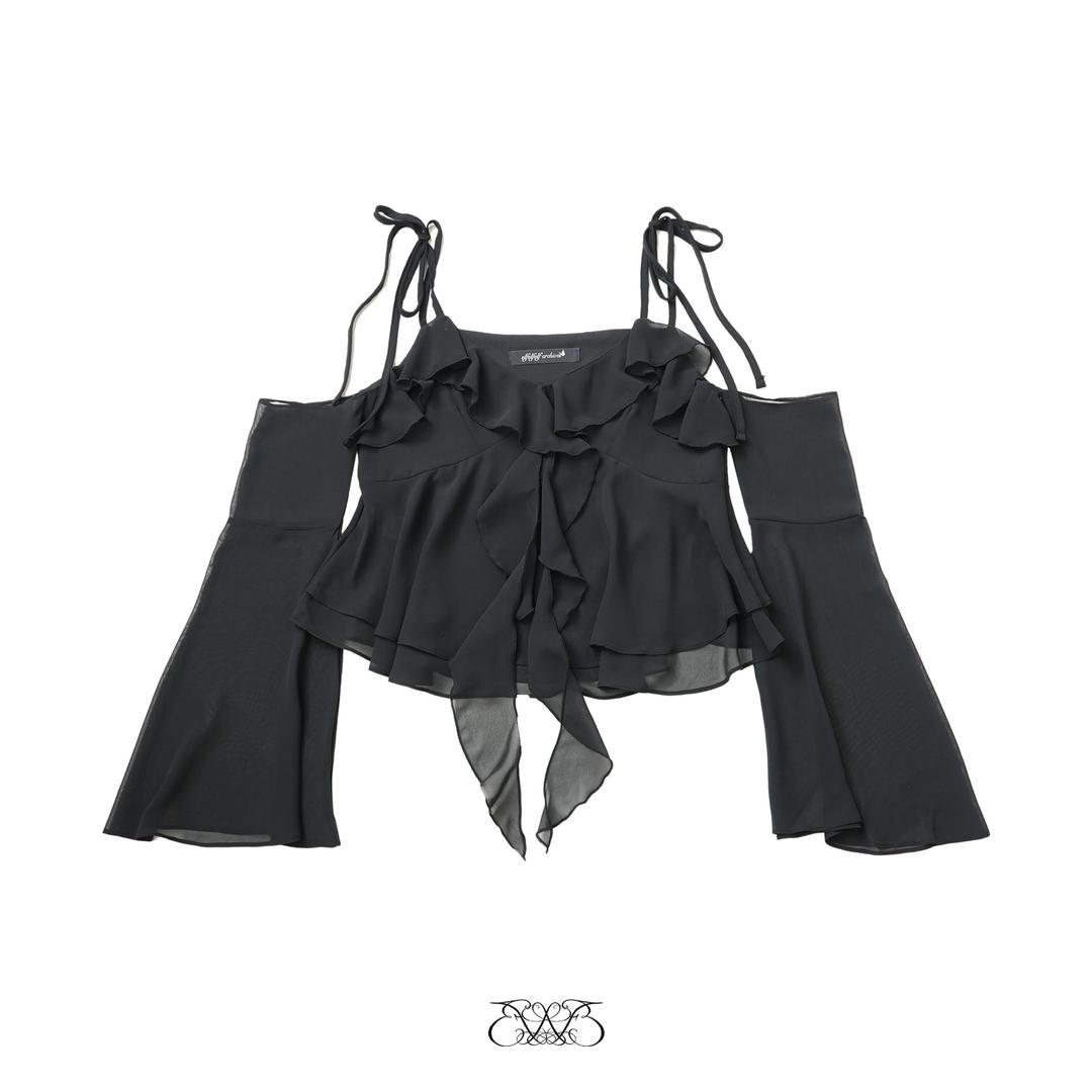 [POPUP EXCLUSIVE] FAIRY BLOUSE-VALENTINE BLACK