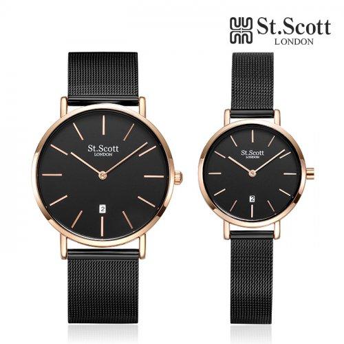 ST5503-RBB Nova 노바 데이트 워치 남녀 커플 메탈 시계